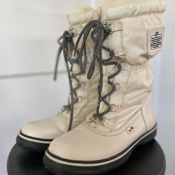 Coach Shoes - Coach white winter boots, "Sage" model